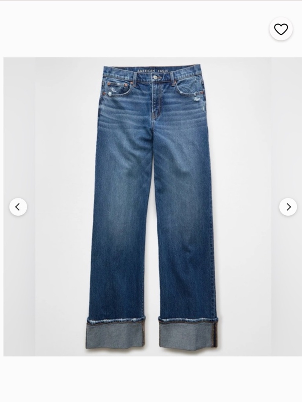 American Eagle Outfitters High-Waisted Stovepipe Cuffed Jean